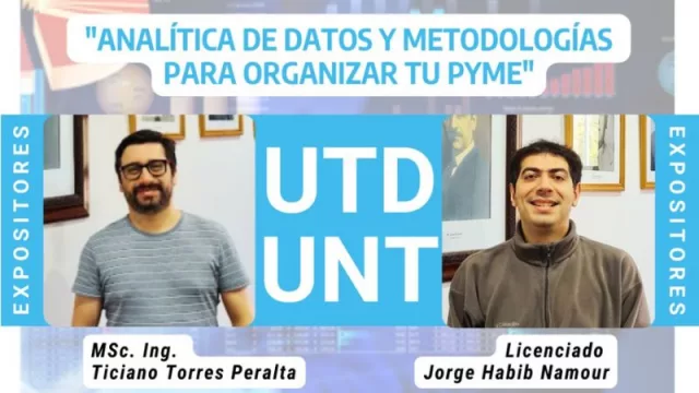 La Unidad de Transformación Digital invita a participar del 1° Seminario“Analítica de datos y metodologías para organizar tu PyME” 