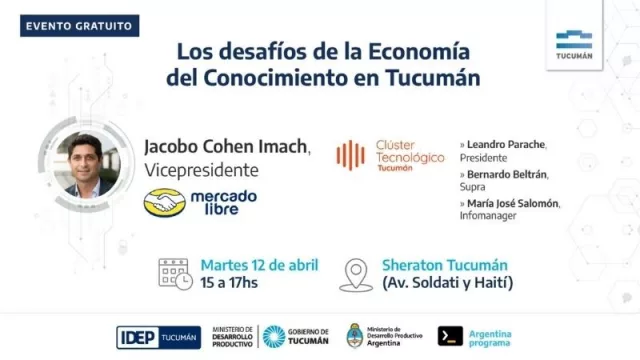 El IDEP Tucumán invita a participar del evento “Los desafíos de la Economía del Conocimiento en Tucumán” 