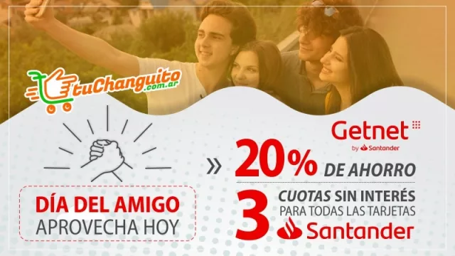 Festejá el Día del Amigo con esta importante bonificación de TuChanguito y Banco Santander