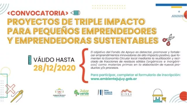 Se viene el Primer Fondo de Apoyo a Pequeños Emprendimientos Sustentables