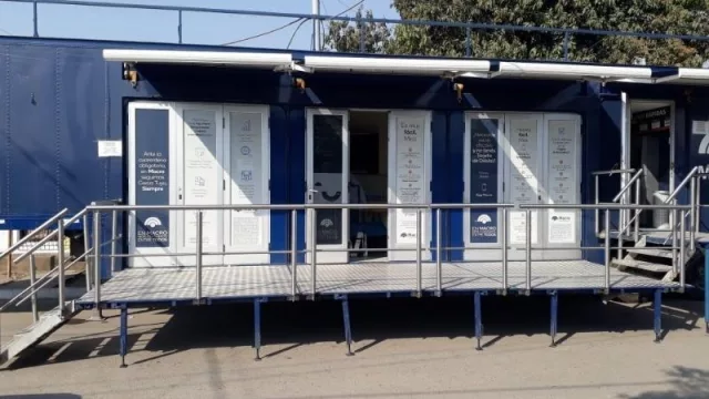 Ya se encuentra operativo el banco móvil que Macro instaló en el cerrojo de Lastenia 