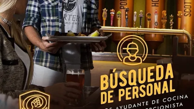 ¿Estás sin trabajo? Porter Brew House busca personal para su sucursal 