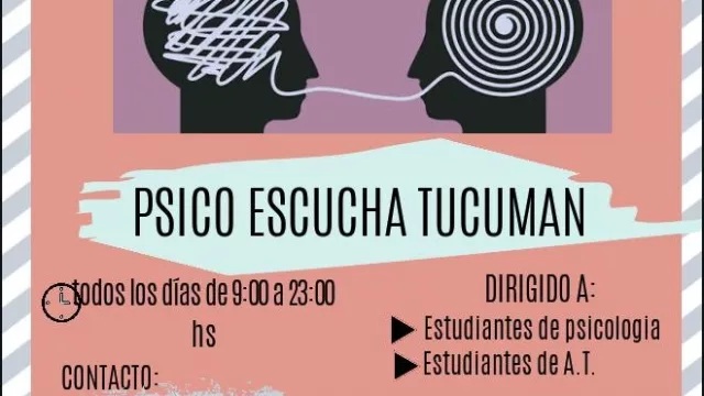 Psico Escucha Tucumán, un proyecto ideado para acompañar y contener durante el aislamiento social