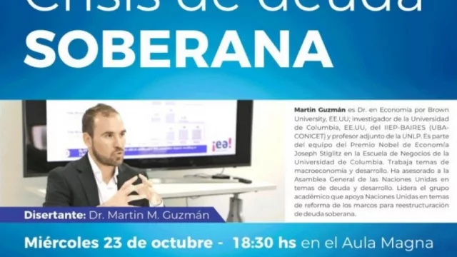Martín Guzmán brindará una conferencia a los tucumanos sobre la “Crisis de Deuda Soberana”