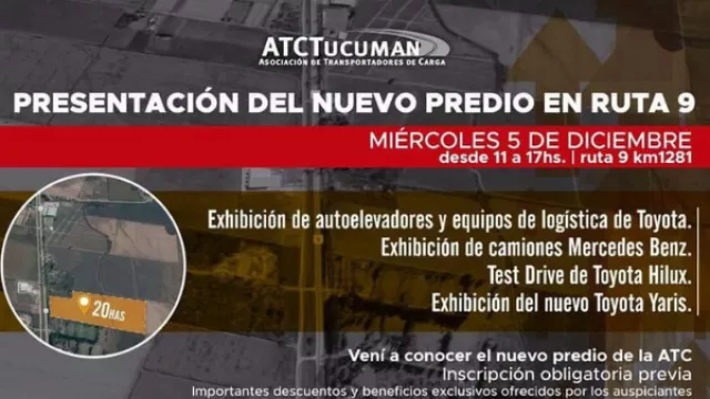 La ATC Tucumán presenta su nuevo predio que incluiría hasta un moderno hotel sobre Ruta 9