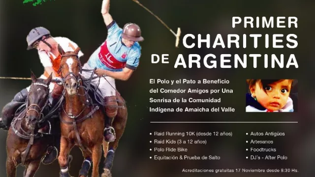 Las Organizaciones se unen para llevar a cabo en la provincia el primer Charities de Argentina