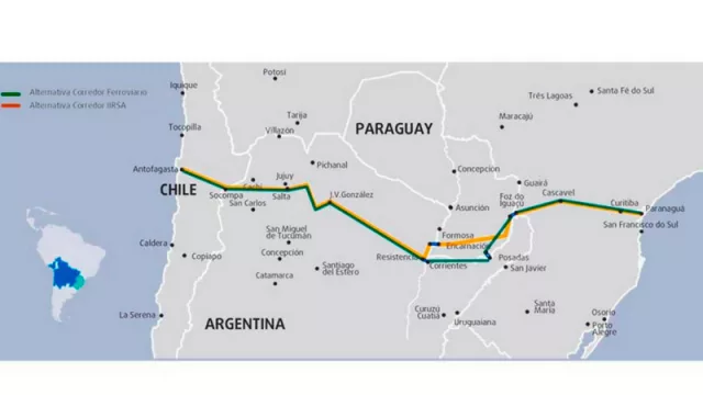 Buscan un corredor ferroviario y vial que vincule Chile y Brasil pasando por Salta