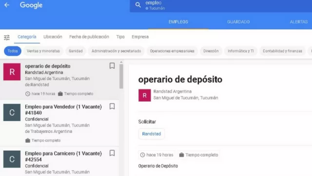 IN Tucumán te enseña a usar la nueva función de Google para buscar empleo