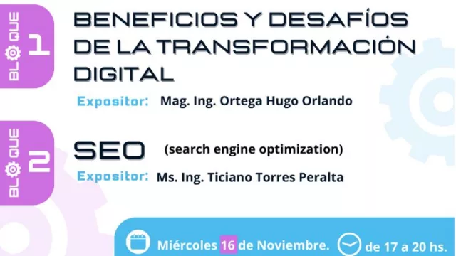 La UTD brindará dos talleres para pymes tucumanas y del NOA: “Beneficios y desafíos de la Transformación Digital” y “Analítica de Datos”