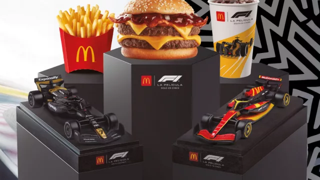 F1 - La Película, llega con sus autos coleccionables a McDonald's (ah, si tenés iPhone te comparto un trailer háptico exclusivo)