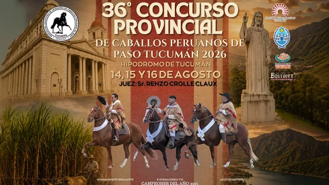 Tucumán recibirá el 36° Concurso Provincial de Caballos Peruanos de Paso con participantes de todo el país