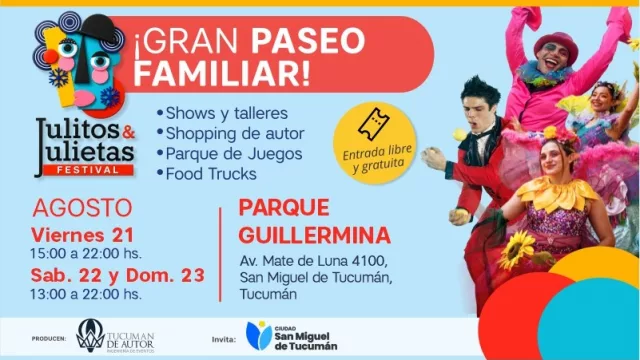Julitos y Julietas vuelve al Parque Guillermina con una edición especial por el Día del Niño
