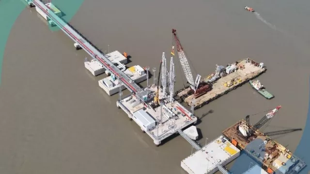 Puerto Rosales sumó un nuevo avance en la ampliación de su infraestructura para exportar petróleo